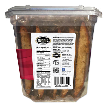 Nonni's® Biscotti, Dark Chocolate Almond, 0.85 oz Individually Wrapped, 25/Pack (NONNSD97651)