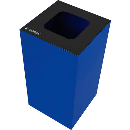 Global Industrial Square Recycling/Trash Can with Waste Lid, 36 Gallon, Blue (WB641616WBL)