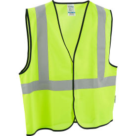 Global Industrial Class 2 Hi-Vis Safety Vest, Solid Polyester, Lime, S/M (WB641638LS)