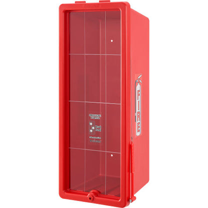 Global Industrial Plastic Fire Extinguisher Cabinet, Fits 20 lbs., Red (WB641650)