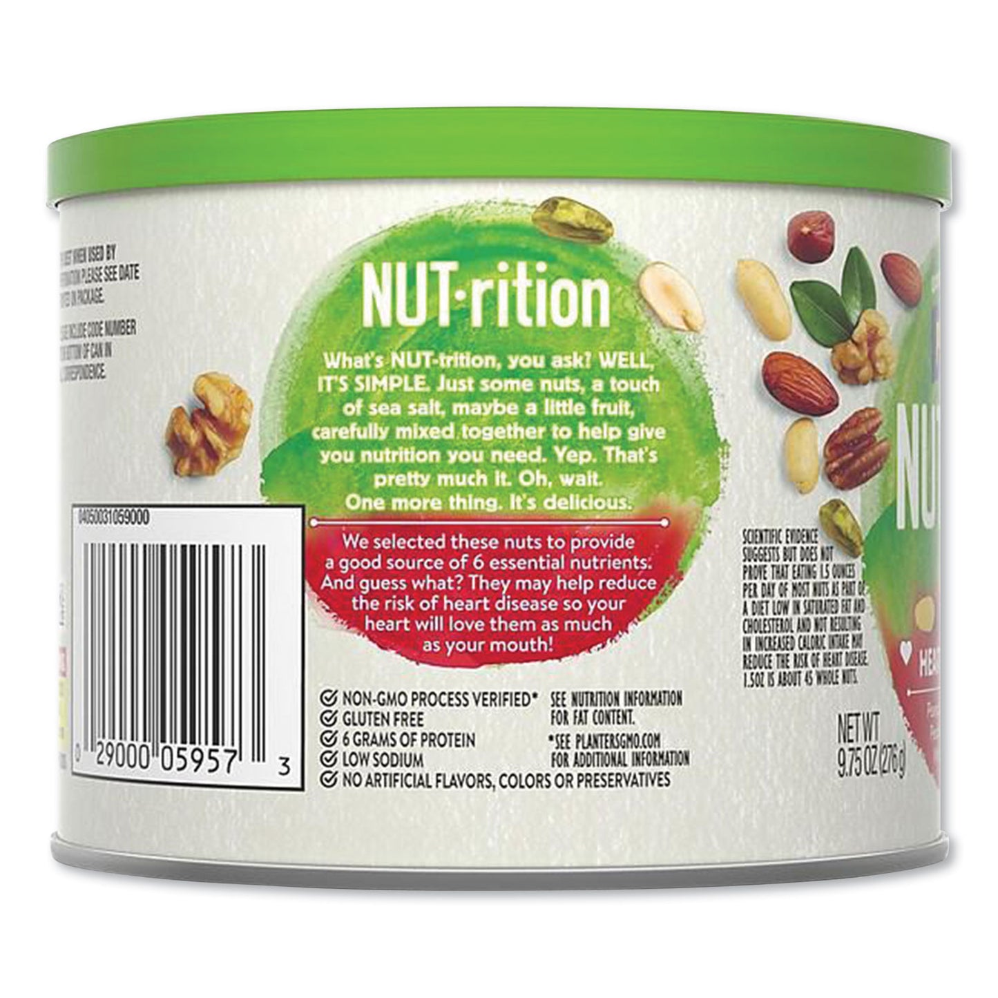 Planters® NUT-rition Heart Healthy Mix, 9.75 oz Can (PTN05957)