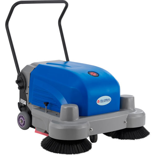 Global Industrial Auto Walk-Behind Sweeper, Battery Powered, 36" Cleaning Path (WB641831)