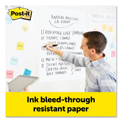 Post-it® Easel Pads Super Sticky Vertical-Orientation Self-Stick Easel Pads, Unruled, (30) White 25 x 30 Sheets, 8/Pack (MMM559VAD8PK)