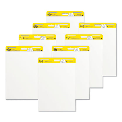 Post-it® Easel Pads Super Sticky Vertical-Orientation Self-Stick Easel Pads, Unruled, (30) White 25 x 30 Sheets, 8/Pack (MMM559VAD8PK)