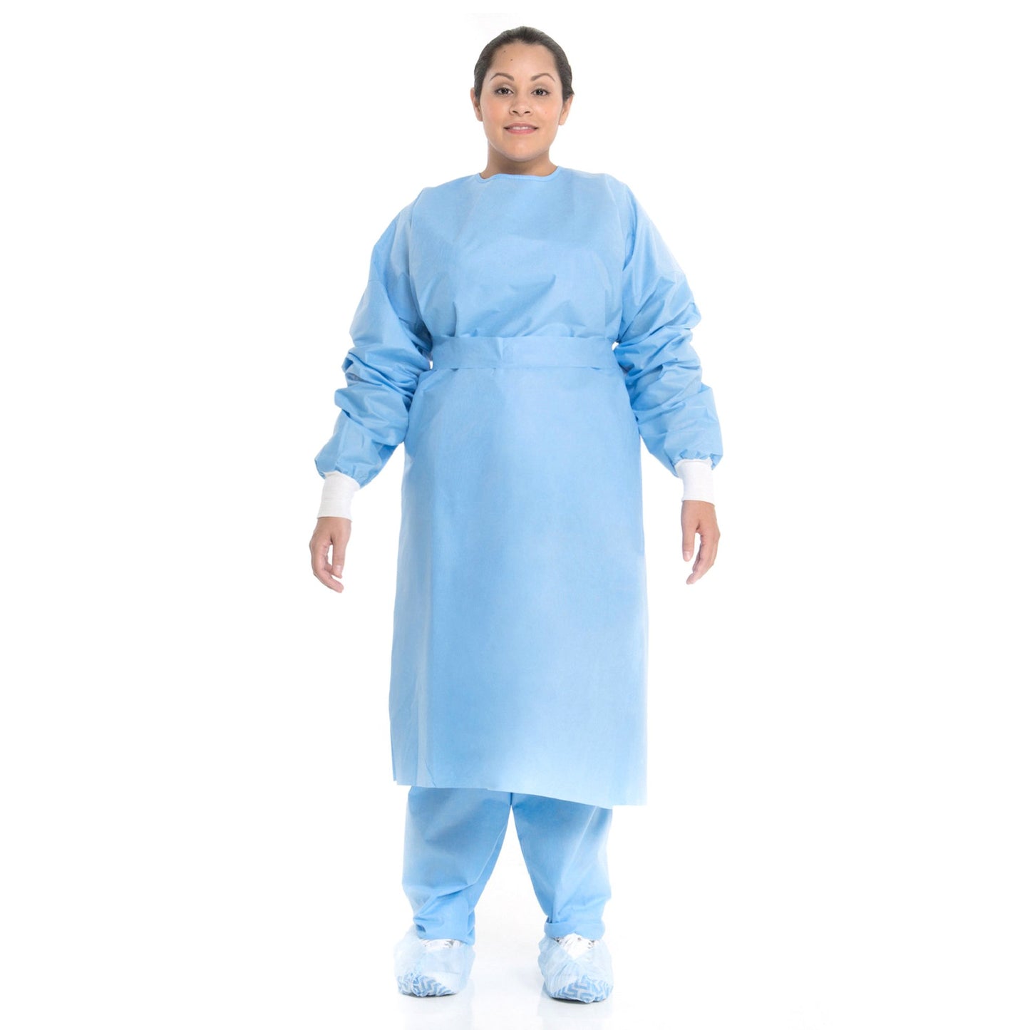 Halyard Protective Procedure Gown Large Blue NonSterile Not Rated Disposable (342890_PK)