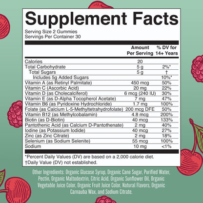 Mary Ruth's® Organic Women's Multivitamin Supplement Vitamin A / C / D / E 450 mcg - 20 mg - 6 mcg - 7 mg Strength Gummie 60 Per Bottle Strawberry Flavor (1271765_EA)