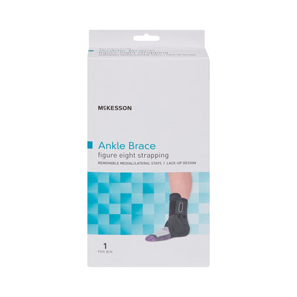 McKesson Ankle Brace Medium Lace-Up / Figure-8 Strap / Hook and Loop Closure Foot (1159073_EA)
