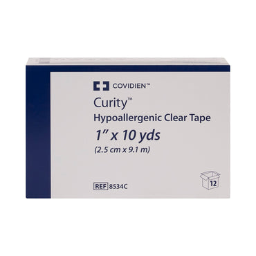 Kendall™ Hypoallergenic Clear Hypoallergenic Medical Tape Transparent 1 Inch X 10 Yard Plastic NonSterile (696192_EA)