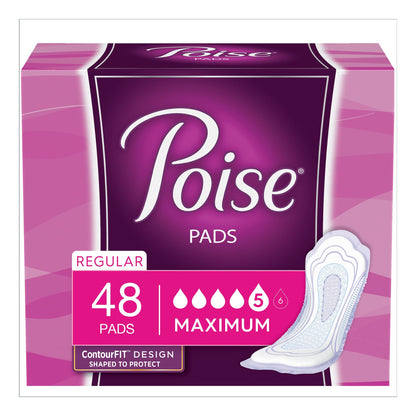 Poise® Fresh Protection™ Bladder Control Pad 12.2 Inch Length Heavy Absorbency Sodium Polyacrylate Core One Size Fits Most (1163800_CS)