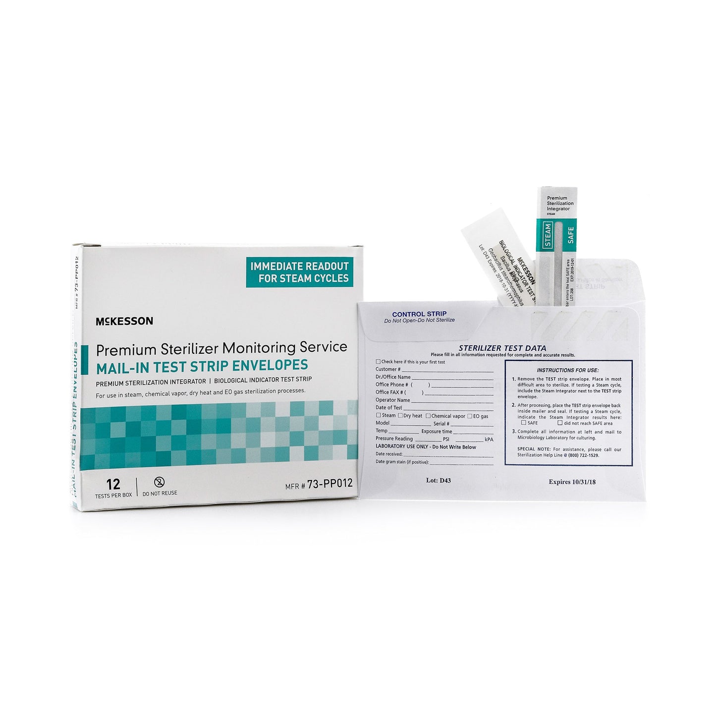 McKesson Sterilizer Monitoring Mail-In Service Steam / EO Gas / Dry Heat / Chemical Vapor (524532_BX)