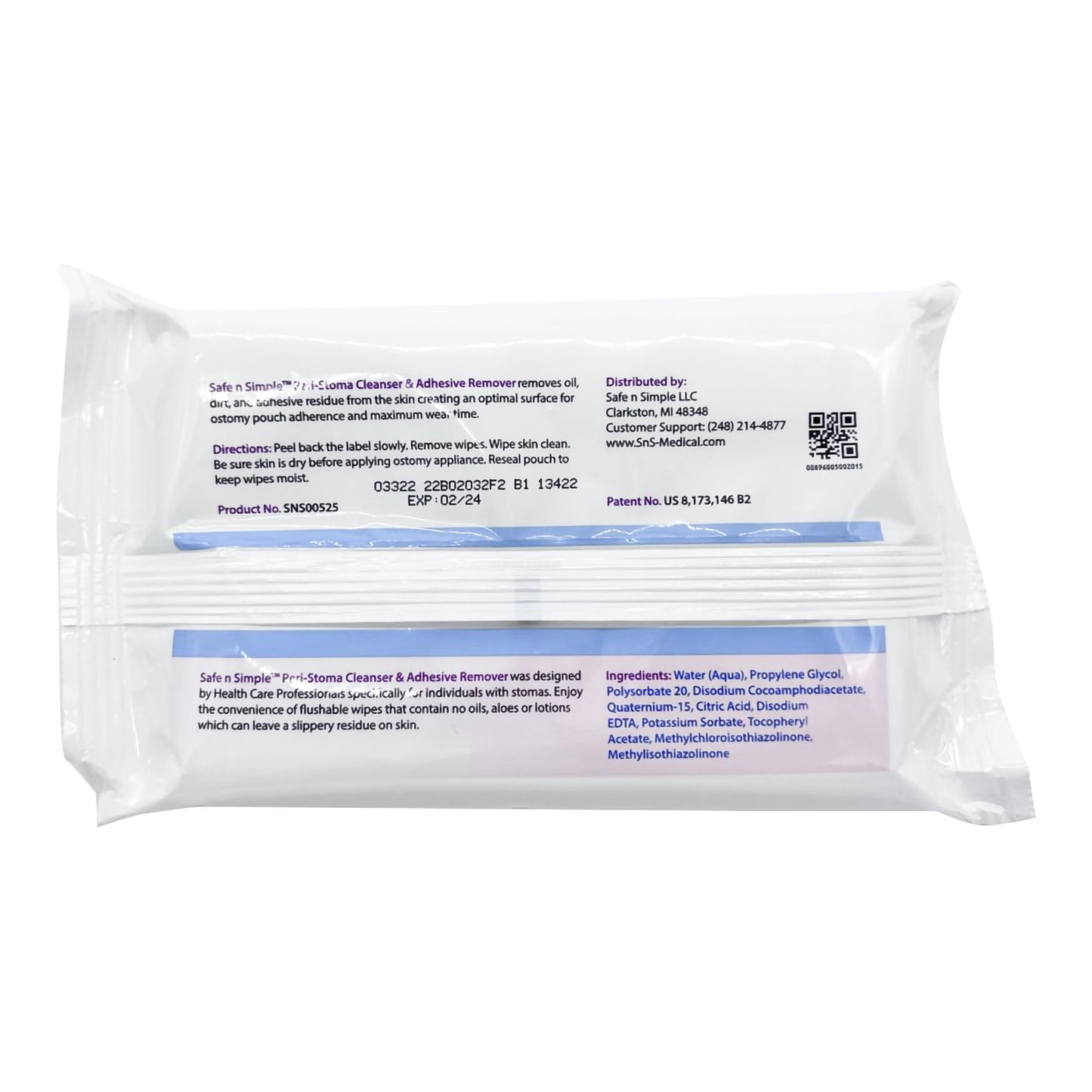 Safe n Simple™ Adhesive Remover Wipe 50 per Pack (704616_PK)