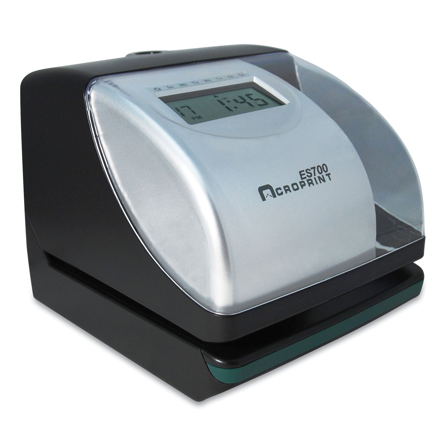 Acroprint® ES700 Atomic Electronic Time Recorder and Document Stamp, Digital Display, Black/Silver (ACP010182000)