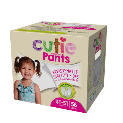 Cutie Pants® Female Toddler Training Pants Size 4T to 5T Disposable Heavy Absorbency (831582_BG)