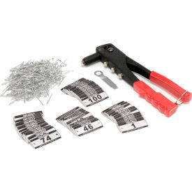 Global Industrial WB652095 Locker Number Plate Kit w/ Rivet Gun, Numbered 1-100, Pack of 100 (WB652095)
