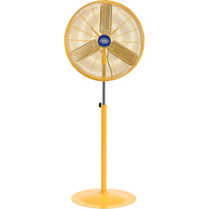 Global Industrial 30" Deluxe Oscillating Pedestal Fan, 3 Speed, 10000 CFM, 320W, 1/2HP, Yellow (WB652299Y)