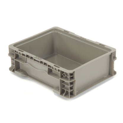 Global Industrial Stackable Straight Wall Container, Solid, 12"L x 15"W x 5"H, Gray (WB652741)