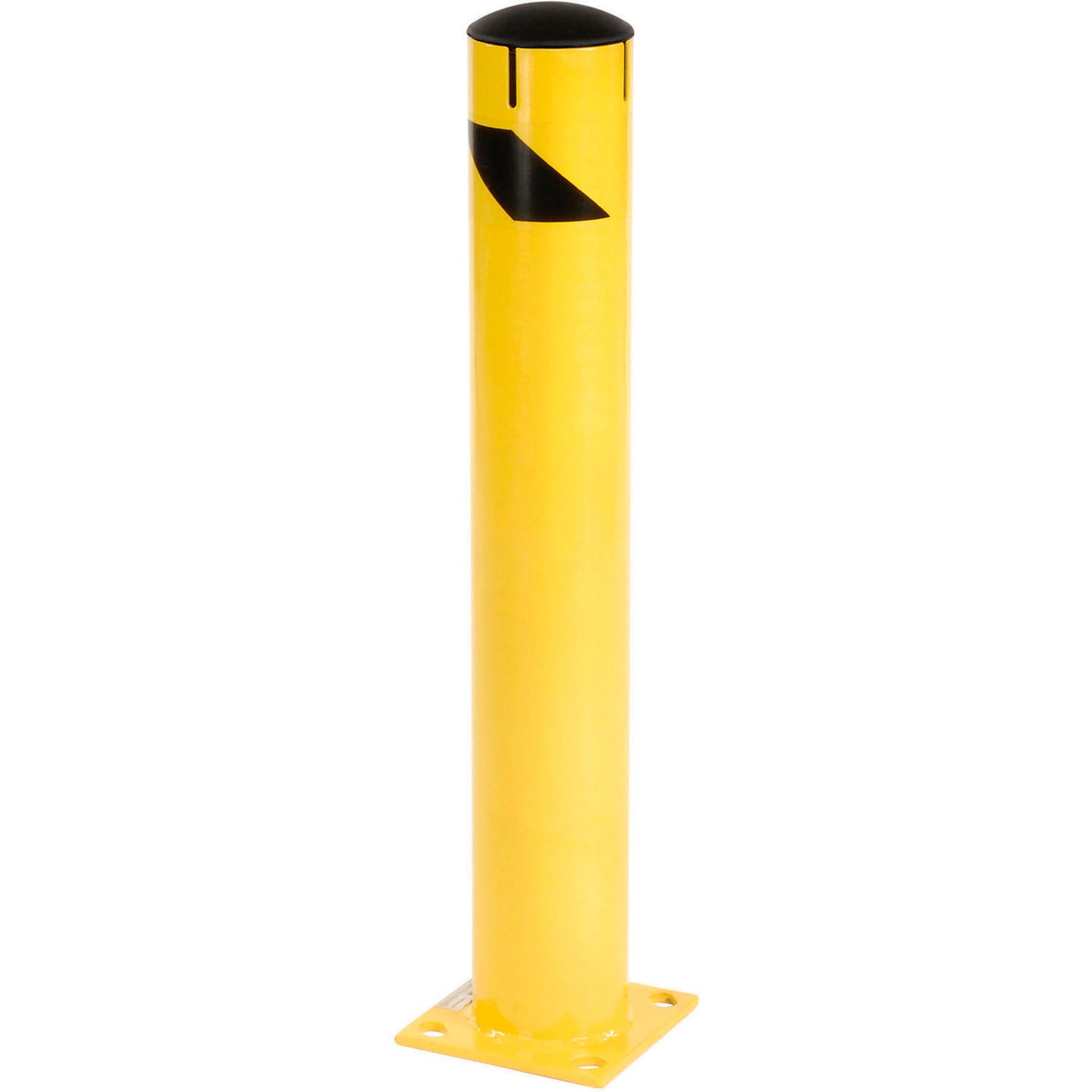 Global Industrial Steel Safety Bollard W/Chain Slots & Removable Cap, 5.5"D x 36"H (WB652899M)
