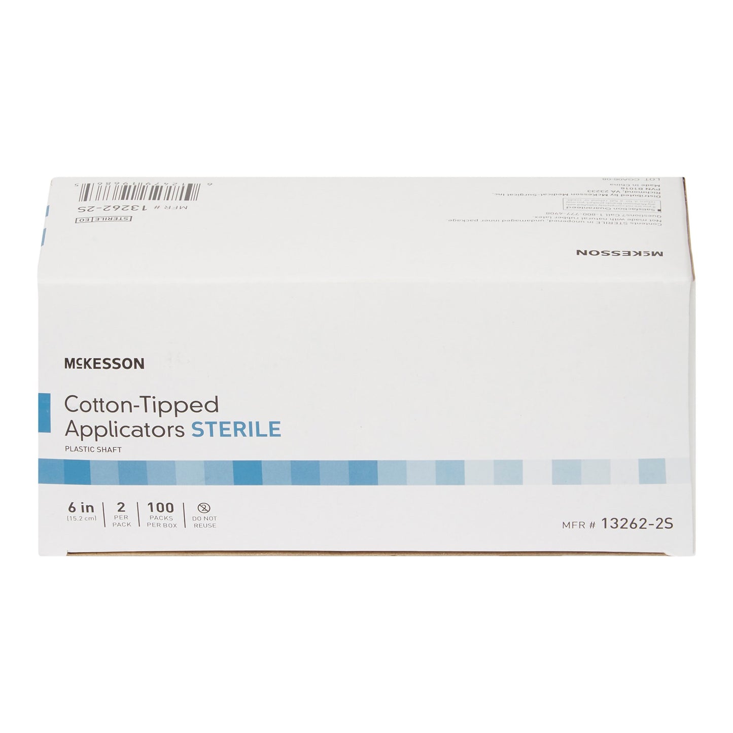 McKesson Swabstick Cotton Tip Plastic Shaft 6 Inch Sterile 2 per Pack (854351_BX)