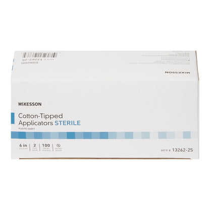 McKesson Swabstick Cotton Tip Plastic Shaft 6 Inch Sterile 2 per Pack (854351_BX)
