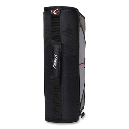 Case it™ Mighty Zip Tab Binder, 3 Rings, 3" Capacity, 11 x 8.5, Black (CAED146BLACK)