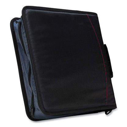 Case it™ Mighty Zip Tab Binder, 3 Rings, 3" Capacity, 11 x 8.5, Black (CAED146BLACK)