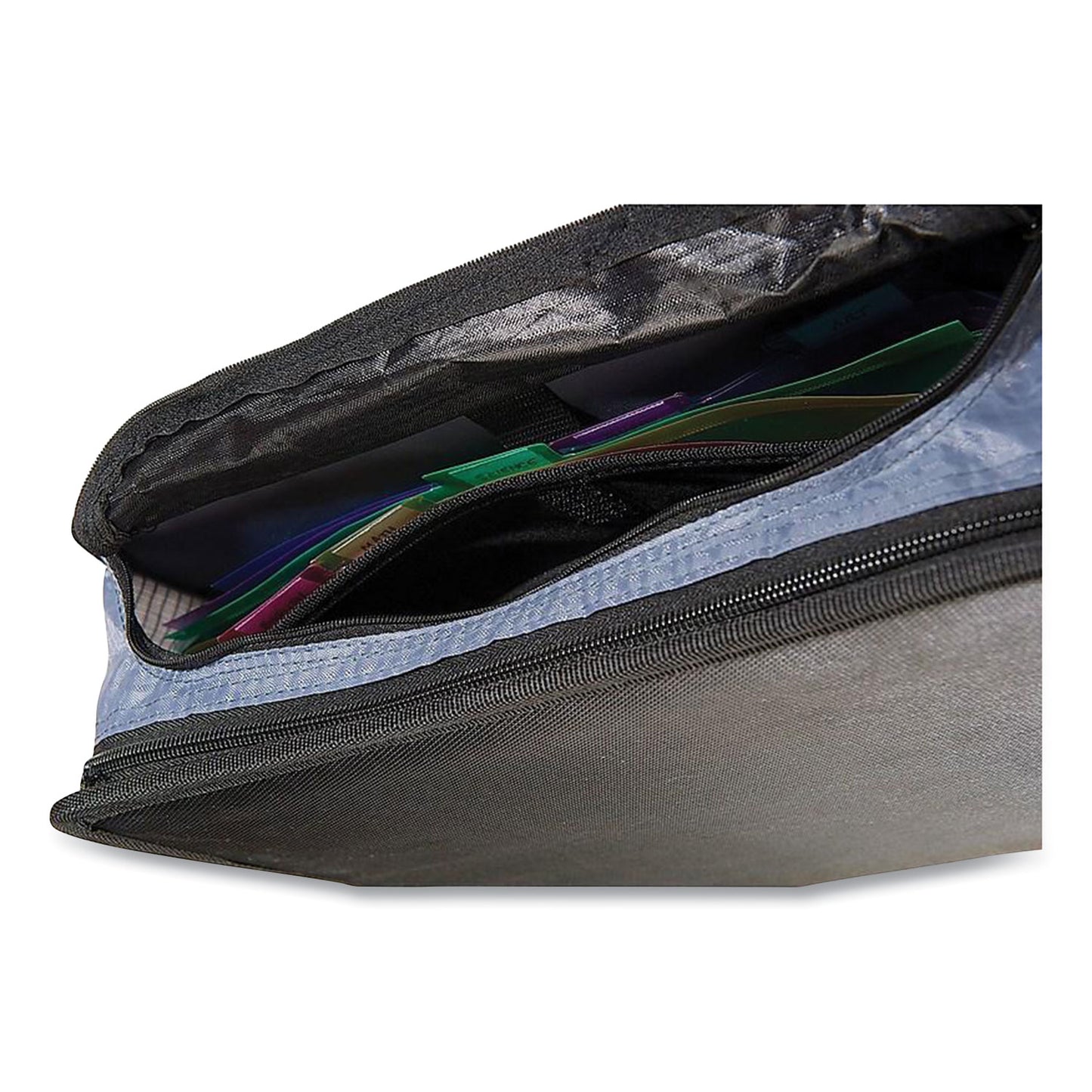 Case it™ Mighty Zip Tab Binder, 3 Rings, 3" Capacity, 11 x 8.5, Black (CAED146BLACK)