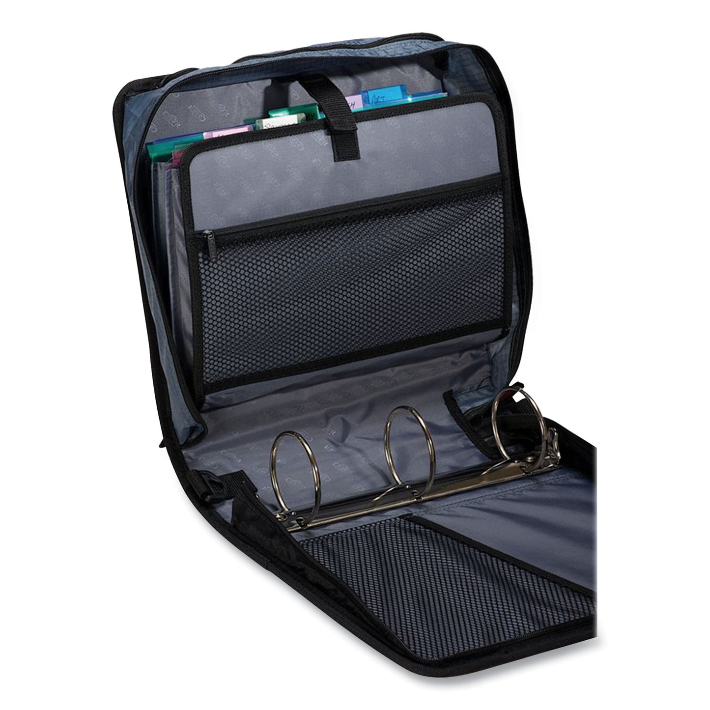 Case it™ Mighty Zip Tab Binder, 3 Rings, 3" Capacity, 11 x 8.5, Black (CAED146BLACK)