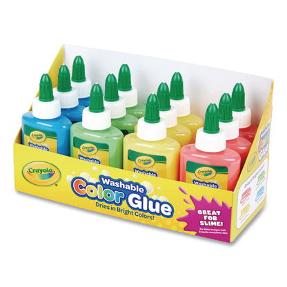 Crayola® Washable Assorted Color Glue, 3 oz, 12/Pack (CYO699100)