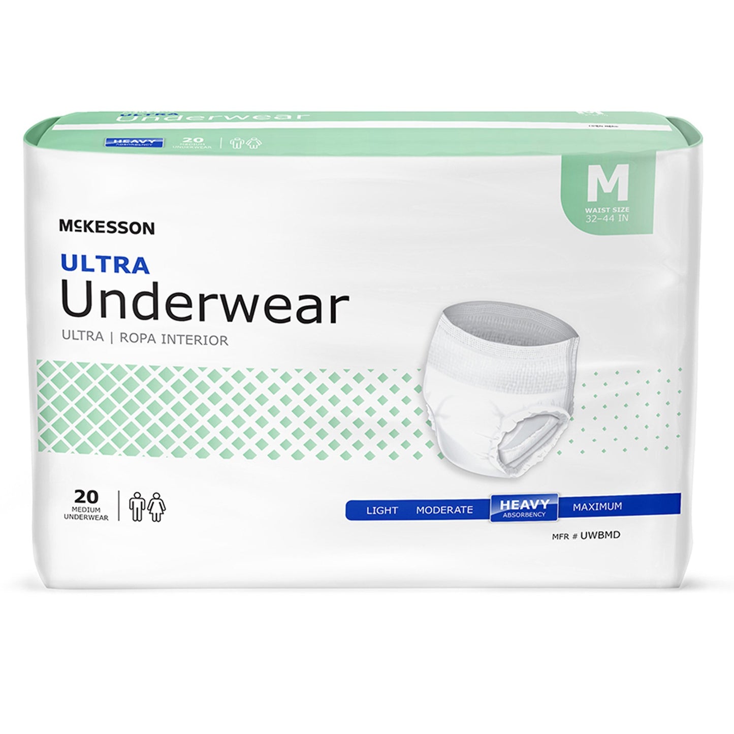 McKesson Ultra Unisex Adult Absorbent Underwear Pull On with Tear Away Seams Medium Disposable Heavy Absorbency (724916_BG)