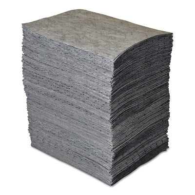 Brady MAXX® Enhanced General Purpose Absorbent, Absorbs 44 gal, 15 in W x 19 in L, Light Weight, Perforated, 1-Ply, Pad (655-GP200)