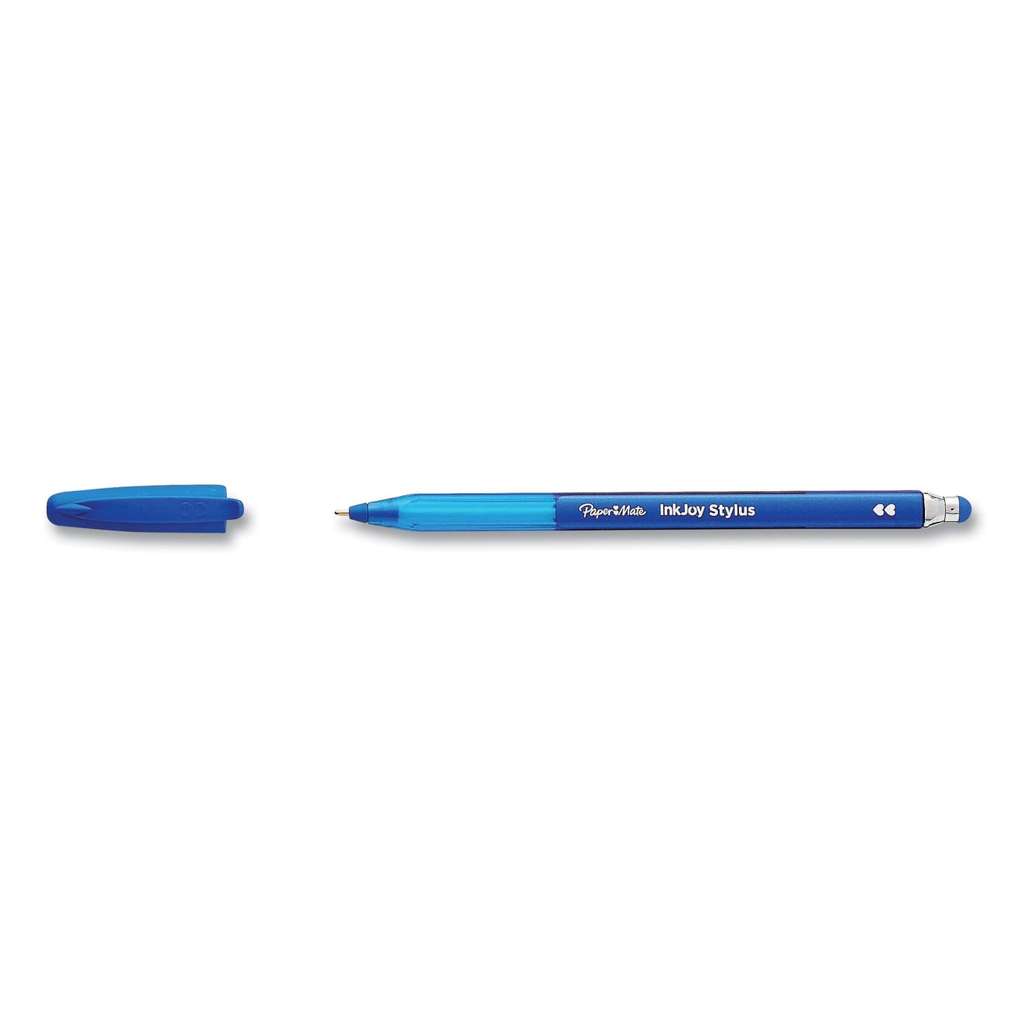 Paper Mate® InkJoy 100 Ballpoint Pen/Stylus, Stick, Medium 1 mm, Blue Ink, Blue Barrel, 12/Pack (PAP1924320DZ)