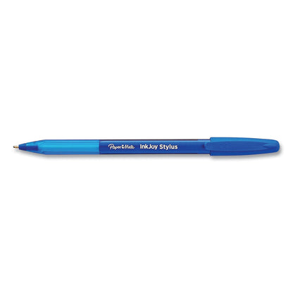 Paper Mate® InkJoy 100 Ballpoint Pen/Stylus, Stick, Medium 1 mm, Blue Ink, Blue Barrel, 12/Pack (PAP1924320DZ)