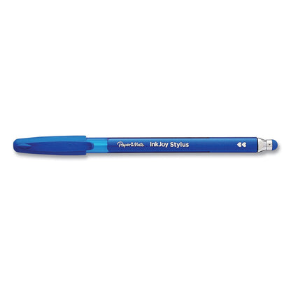 Paper Mate® InkJoy 100 Ballpoint Pen/Stylus, Stick, Medium 1 mm, Blue Ink, Blue Barrel, 12/Pack (PAP1924320DZ)