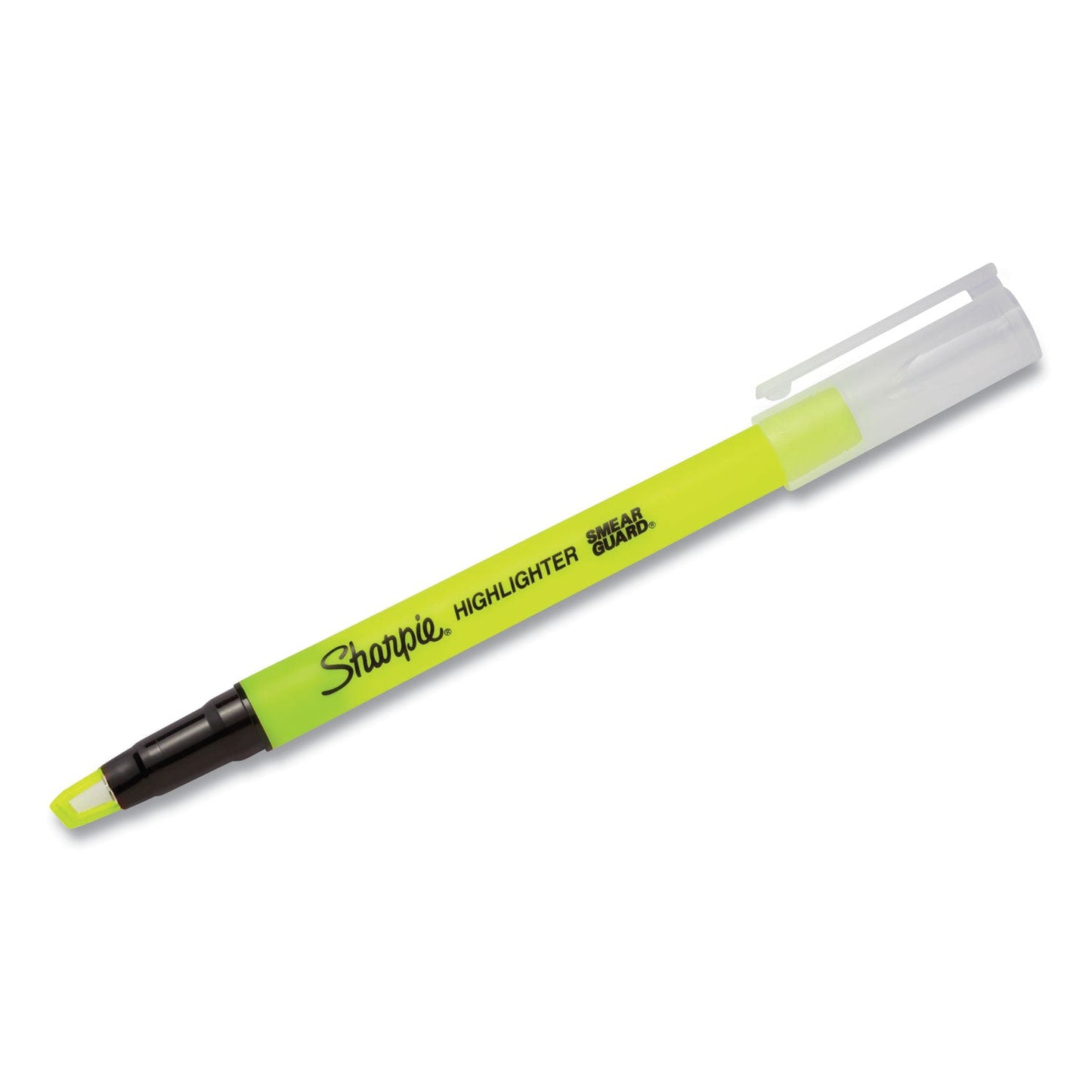 Sharpie® Clearview Pen-Style Highlighter, Fluorescent Yellow Ink, Chisel Tip, Yellow/Black/Clear Barrel, 3/Pack (SAN1950745)