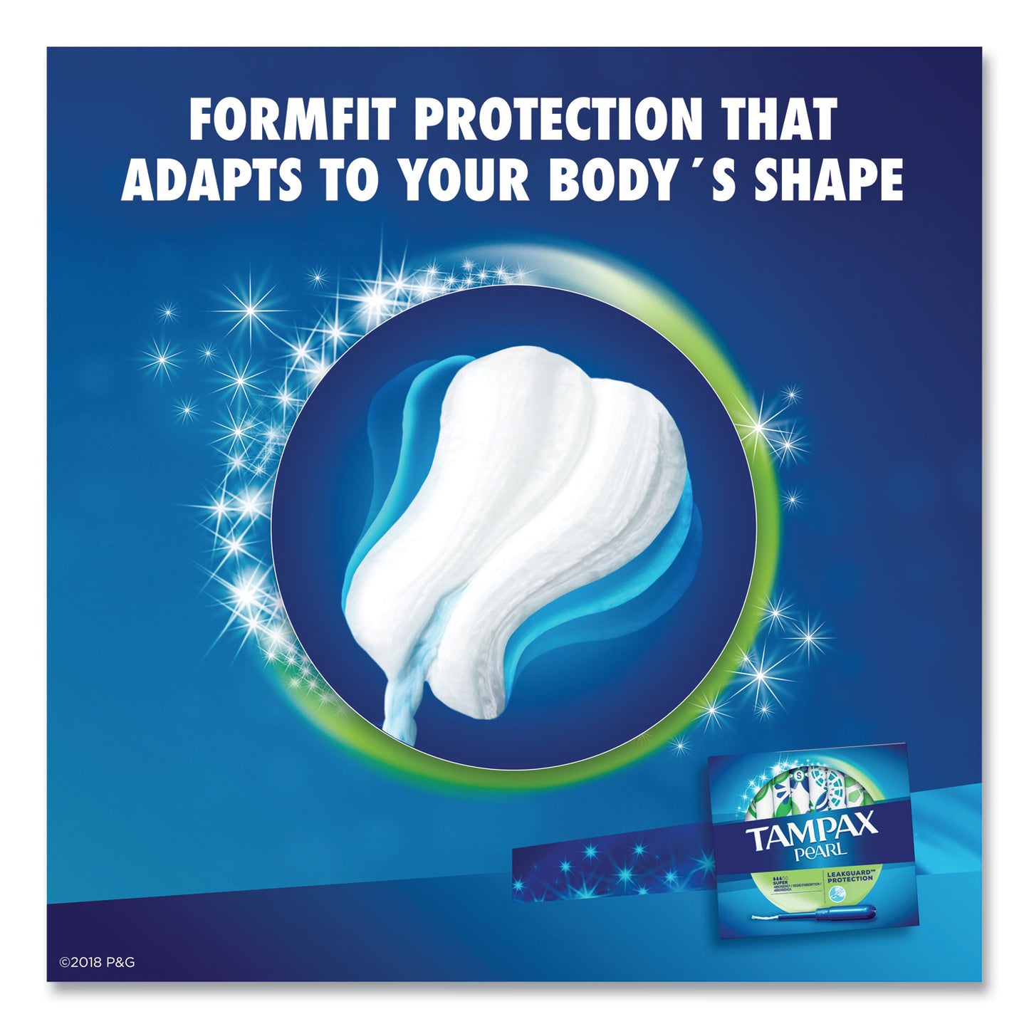 Tampax® Pearl Tampons, Super, 18/Box (PGC37908)