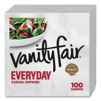 Vanity Fair® Everyday Casual Napkins, 2-Ply, White, 100/Pack (VTF35501)