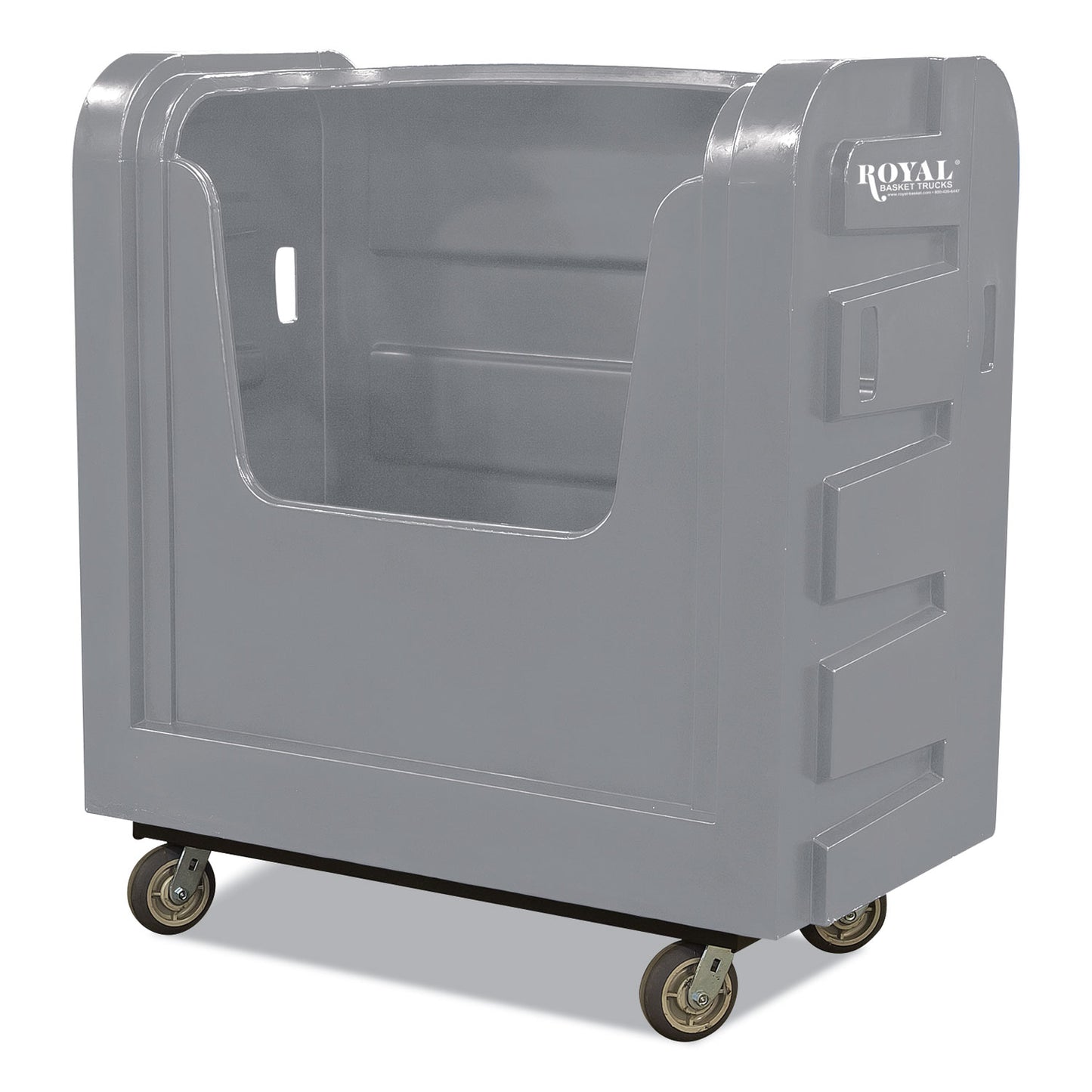 Royal Basket Trucks Bulk Transport Truck, Plastic, 28" x 47" x 54.75", Gray (RBTR36GRXBF6UN)