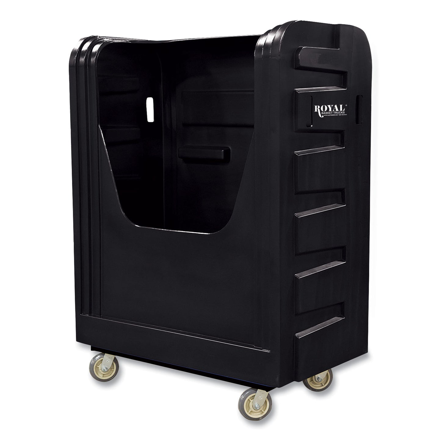 Royal Basket Trucks Bulk Transport Truck, Plastic, 28" x 59" x 66.75", Black (RBTL48BKXBFA6UN)