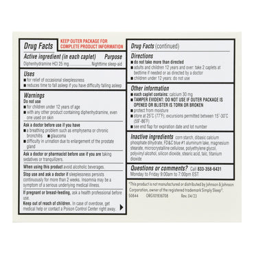 Foster & Thrive™ Sleep Aid 24 per Box Caplet 25 mg Strength (1238993_BX)