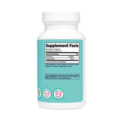 nutricost® Dietary Supplement MYO + D Chiro Inositol 500 mg Strength Capsule 120 Per Bottle (1270277_BT)
