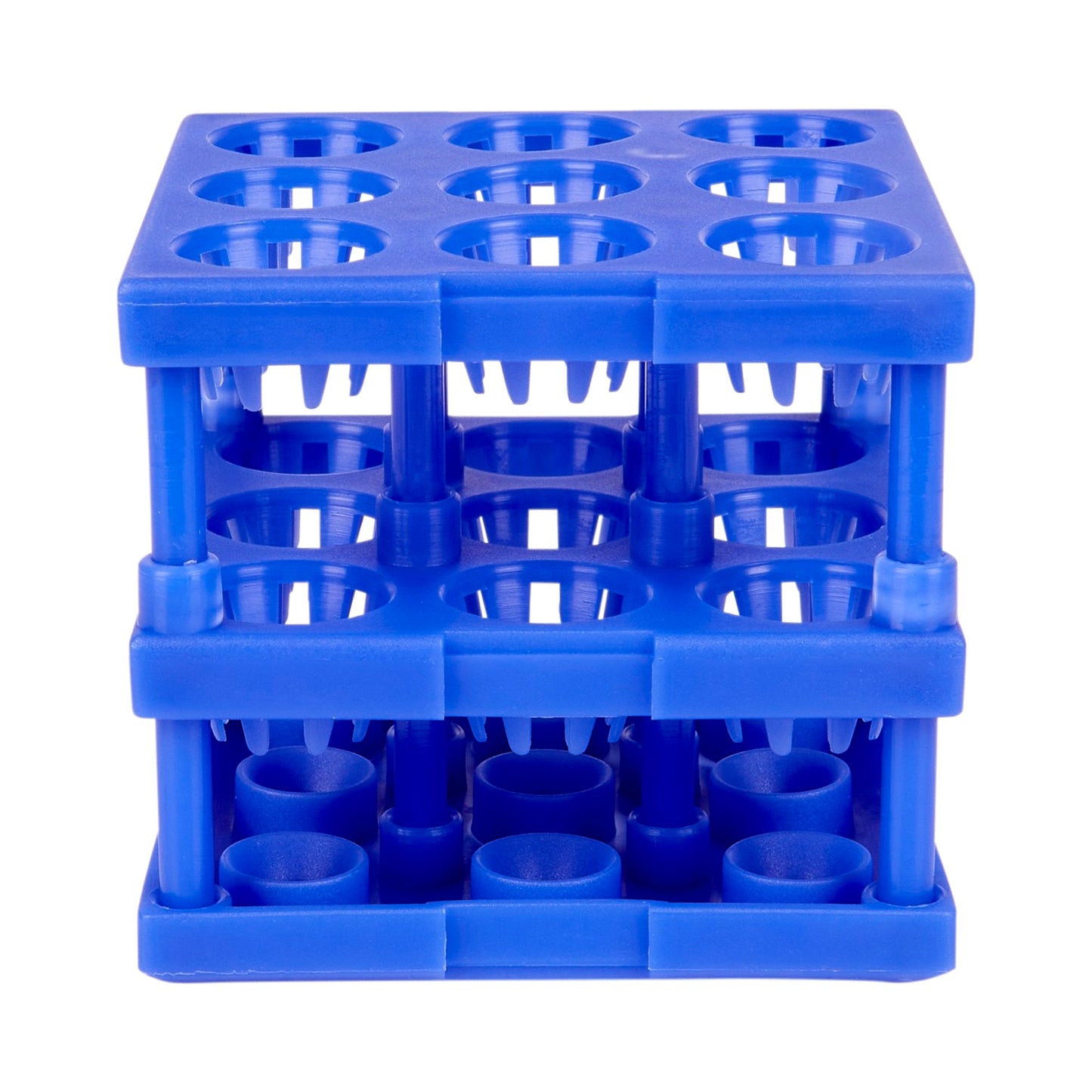 McKesson Tube Cube Rack 9 Place 8 to 16 mm Tube Size Blue 3 X 3 X 3 Inch (885932_CS)