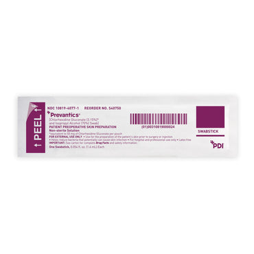 Prevantics® Impregnated Swabstick 3.15% / 70% Strength CHG (Chlorhexidine Gluconate) / Isopropyl Alcohol Individual Packet NonSterile (532825_EA)