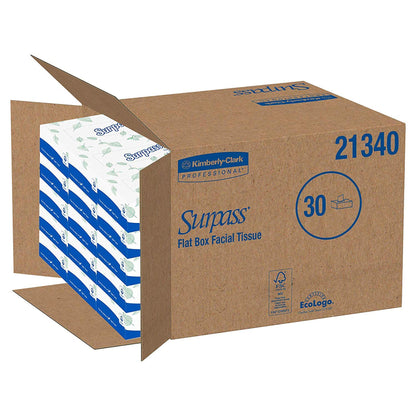 Surpass Facial Tissue White 8 X 8-2/5 Inch 100 Count (333758_BX)