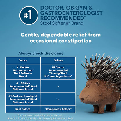 Colace® Stool Softener Capsule 60 per Bottle 100 mg Strength Docusate Sodium (277028_EA)