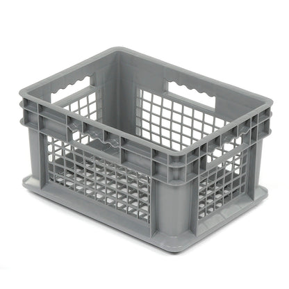 Global Industrial Mesh Straight Wall Container, 15-3/4"L x 11-3/4"W x 8-1/4"H, Gray (WB662111)