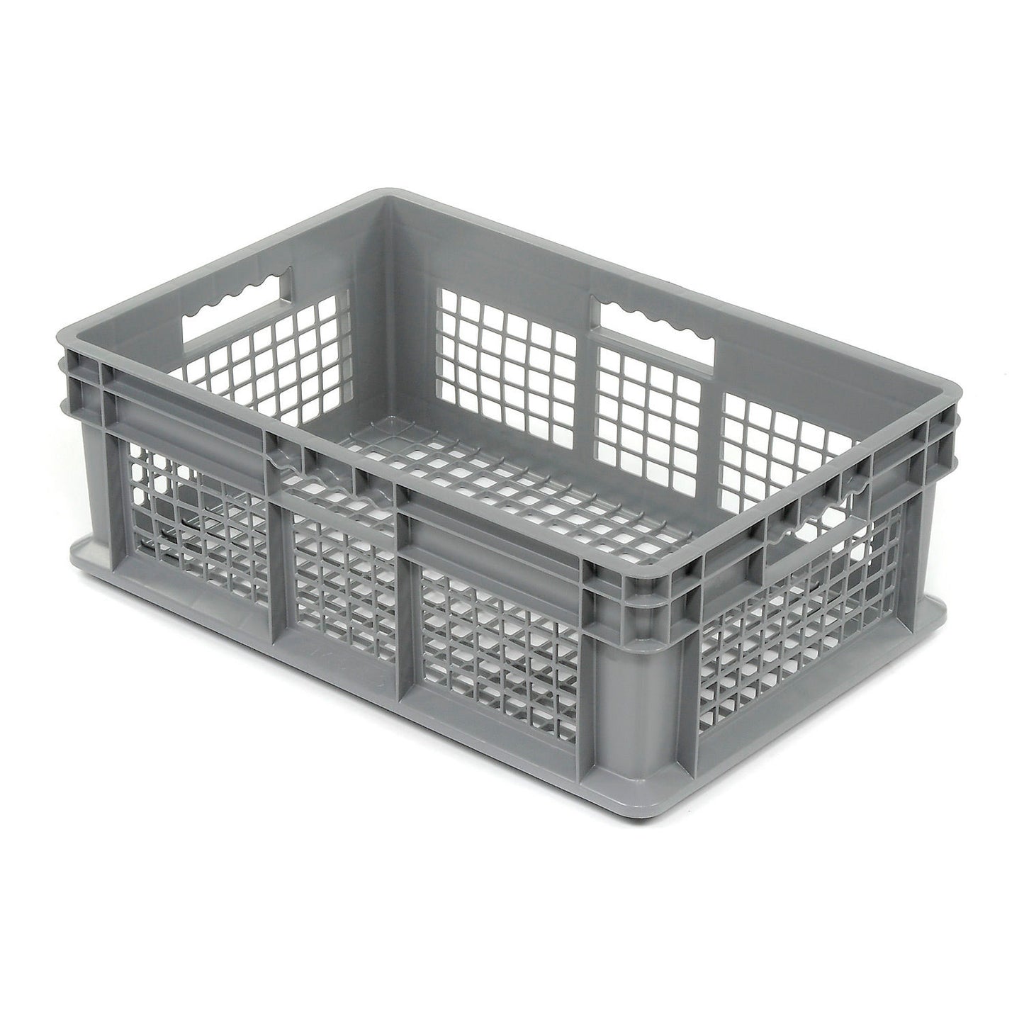 Global Industrial Mesh Straight Wall Container, 23-3/4"L x 15-3/4"W x 8-1/4"H, Gray (WB662112)