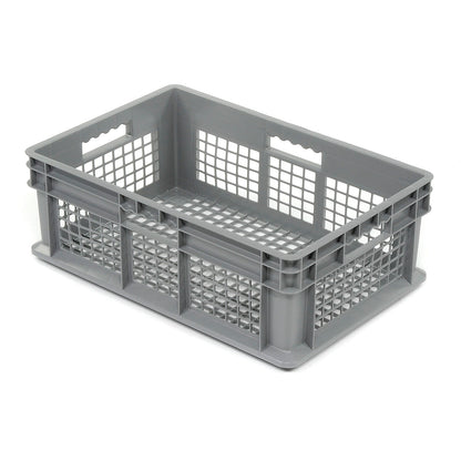 Global Industrial Mesh Straight Wall Container, 23-3/4"L x 15-3/4"W x 8-1/4"H, Gray (WB662112)
