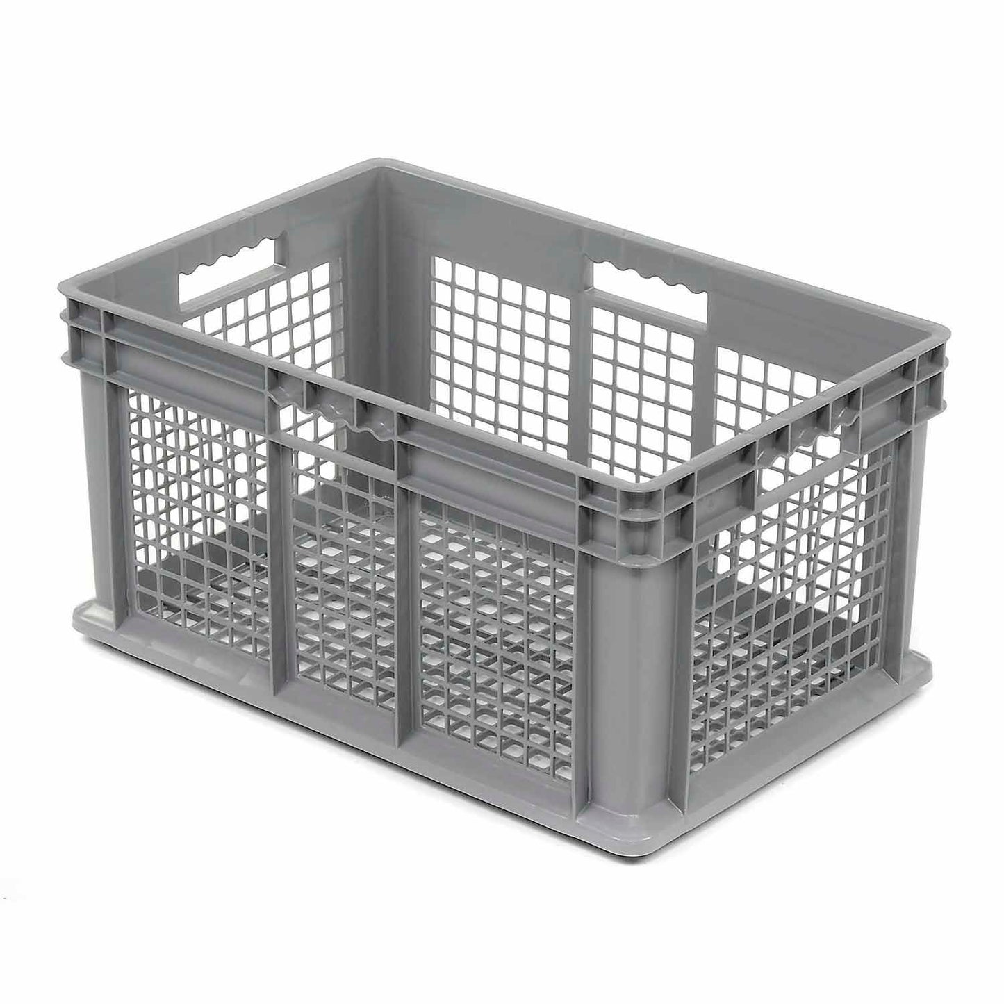 Global Industrial Mesh Straight Wall Container, 23-3/4"L x 15-3/4"W x 12-1/4"H, Gray (WB662113)