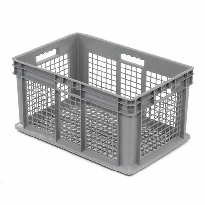 Global Industrial Mesh Straight Wall Container, 23-3/4"L x 15-3/4"W x 12-1/4"H, Gray (WB662113)