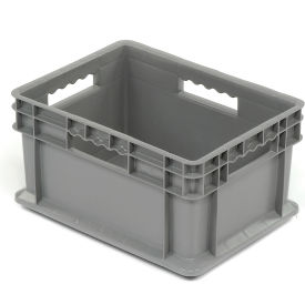 Global Industrial Solid Straight Wall Container, 15-3/4"L x 11-3/4"W x 8-1/4"H, Gray (WB662123)